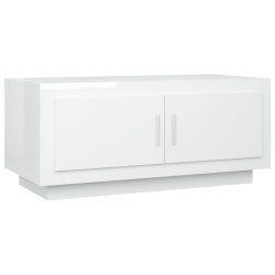 vidaXL Couchtisch Hochglanz-Weiß 102x50x45 cm Holzwerkstoff