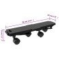 vidaXL Transportroller mit 4 Rollen 2 Stk. Schwarz Polypropylen 170 kg vidaXL Transportroller mit 4 Rollen 2 Stk. Schwarz Polypropylen 170 kg