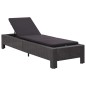 Sonnenliege mit Auflage Schwarz Poly Rattan Sonnenliege mit Auflage Schwarz Poly Rattan