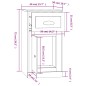 vidaXL Beistellschrank mit Schublade Räuchereiche 40x50x75 cm vidaXL Beistellschrank mit Schublade Räuchereiche 40x50x75 cm