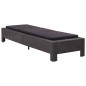 Sonnenliege mit Auflage Schwarz Poly Rattan Sonnenliege mit Auflage Schwarz Poly Rattan