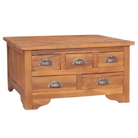 vidaXL Couchtisch Ausklappbare Tischplatte 65x64x35 cm Massivholz Teak