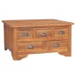 vidaXL Couchtisch Ausklappbare Tischplatte 65x64x35 cm Massivholz Teak vidaXL Couchtisch Ausklappbare Tischplatte 65x64x35 cm Massivholz Teak