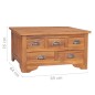 vidaXL Couchtisch Ausklappbare Tischplatte 65x64x35 cm Massivholz Teak vidaXL Couchtisch Ausklappbare Tischplatte 65x64x35 cm Massivholz Teak