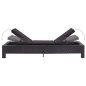 Sonnenliege mit Auflage Schwarz Poly Rattan Sonnenliege mit Auflage Schwarz Poly Rattan