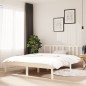 vidaXL Massivholzbett Weiß 140x190 cm vidaXL Massivholzbett Weiß 140x190 cm
