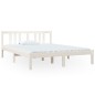 vidaXL Massivholzbett Weiß 140x190 cm vidaXL Massivholzbett Weiß 140x190 cm