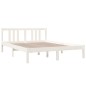 vidaXL Massivholzbett Weiß 140x190 cm vidaXL Massivholzbett Weiß 140x190 cm