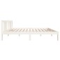 vidaXL Massivholzbett Weiß 140x190 cm vidaXL Massivholzbett Weiß 140x190 cm