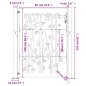 vidaXL Gartentor 105x155 cm Cortenstahl Bambus-Design vidaXL Gartentor 105x155 cm Cortenstahl Bambus-Design