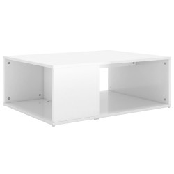 vidaXL Couchtisch Hochglanz-Weiß 90x67x33 cm Holzwerkstoff