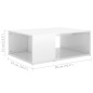 vidaXL Couchtisch Hochglanz-Weiß 90x67x33 cm Holzwerkstoff vidaXL Couchtisch Hochglanz-Weiß 90x67x33 cm Holzwerkstoff