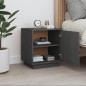 vidaXL Nachttisch Grau 40x34x45 cm Massivholz Kiefer vidaXL Nachttisch Grau 40x34x45 cm Massivholz Kiefer