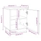 vidaXL Nachttisch Grau 40x34x45 cm Massivholz Kiefer vidaXL Nachttisch Grau 40x34x45 cm Massivholz Kiefer