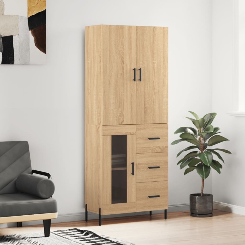 Highboard Sonoma-Eiche 69,5x34x180 cm Holzwerkstoff Highboard Sonoma-Eiche 69,5x34x180 cm Holzwerkstoff