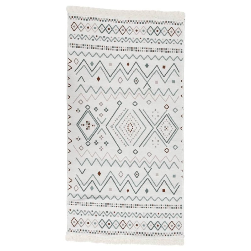 vidaXL Teppich Beige und Blau 120x180 cm Baumwolle vidaXL Teppich Beige und Blau 120x180 cm Baumwolle