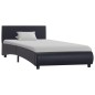 Bettgestell Schwarz Kunstleder 100 × 200 cm Bettgestell Schwarz Kunstleder 100 × 200 cm