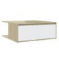 vidaXL Couchtisch Weiß und Sonoma-Eiche 80x80x31 cm Holzwerkstoff vidaXL Couchtisch Weiß und Sonoma-Eiche 80x80x31 cm Holzwerkstoff