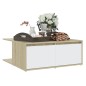 vidaXL Couchtisch Weiß und Sonoma-Eiche 80x80x31 cm Holzwerkstoff vidaXL Couchtisch Weiß und Sonoma-Eiche 80x80x31 cm Holzwerkstoff