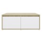vidaXL Couchtisch Weiß und Sonoma-Eiche 80x80x31 cm Holzwerkstoff vidaXL Couchtisch Weiß und Sonoma-Eiche 80x80x31 cm Holzwerkstoff