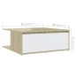vidaXL Couchtisch Weiß und Sonoma-Eiche 80x80x31 cm Holzwerkstoff vidaXL Couchtisch Weiß und Sonoma-Eiche 80x80x31 cm Holzwerkstoff