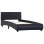 Bettgestell Schwarz Kunstleder 100 × 200 cm Bettgestell Schwarz Kunstleder 100 × 200 cm