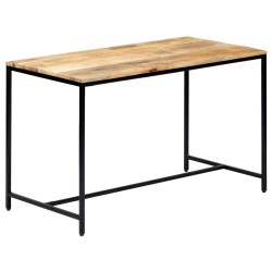 vidaXL Esstisch 120 x 60 x 75 cm Massives Raues Mangoholz