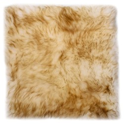 vidaXL Stuhlkissen 2 Stk. Braun Mélange 40×40 cm Echtes Schaffell