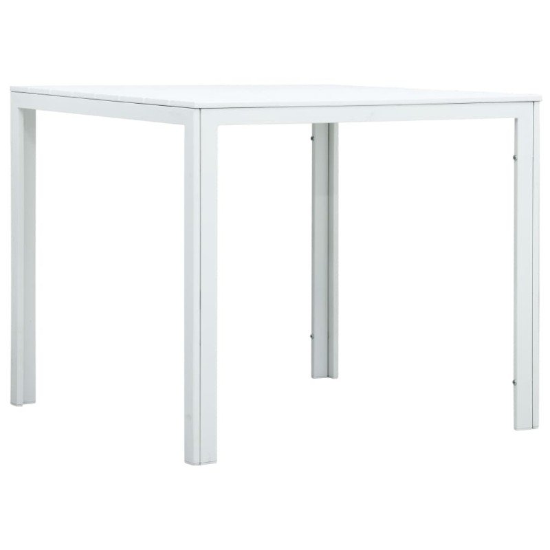 vidaXL Couchtisch Weiß 78x78x74 cm HDPE Holzoptik vidaXL Couchtisch Weiß 78x78x74 cm HDPE Holzoptik