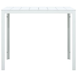 vidaXL Couchtisch Weiß 78x78x74 cm HDPE Holzoptik