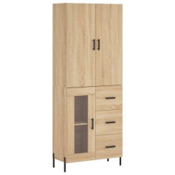Highboard Sonoma-Eiche 69,5x34x180 cm Holzwerkstoff