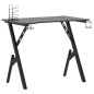 vidaXL Gaming-Schreibtisch mit Y-Gestell Schwarz 90x60x75 cm vidaXL Gaming-Schreibtisch mit Y-Gestell Schwarz 90x60x75 cm