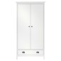 vidaXL Kleiderschrank mit 2 Türen Hill Weiß 89x50x170 cm Kiefernholz vidaXL Kleiderschrank mit 2 Türen Hill Weiß 89x50x170 cm Kiefernholz