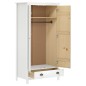 vidaXL Kleiderschrank mit 2 Türen Hill Weiß 89x50x170 cm Kiefernholz vidaXL Kleiderschrank mit 2 Türen Hill Weiß 89x50x170 cm Kiefernholz