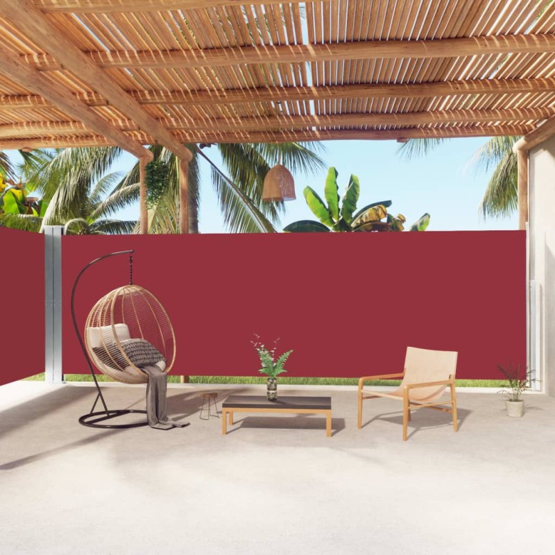 vidaXL Seitenmarkise Ausziehbar Rot 200x1000 cm vidaXL Seitenmarkise Ausziehbar Rot 200x1000 cm