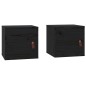 vidaXL Wandschränke 2 Stk. Schwarz 31,5x30x30 cm Massivholz Kiefer vidaXL Wandschränke 2 Stk. Schwarz 31,5x30x30 cm Massivholz Kiefer