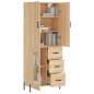 Highboard Sonoma-Eiche 69,5x34x180 cm Holzwerkstoff Highboard Sonoma-Eiche 69,5x34x180 cm Holzwerkstoff