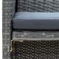 vidaXL 2-Sitzer-Gartensofa mit Polstern Grau Poly Rattan vidaXL 2-Sitzer-Gartensofa mit Polstern Grau Poly Rattan