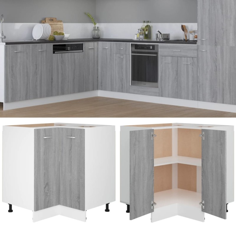 vidaXL Küchenschrank Grau Sonoma 75,5x75,5x80,5 cm Holzwerkstoff vidaXL Küchenschrank Grau Sonoma 75,5x75,5x80,5 cm Holzwerkstoff