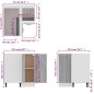vidaXL Küchenschrank Grau Sonoma 75,5x75,5x80,5 cm Holzwerkstoff vidaXL Küchenschrank Grau Sonoma 75,5x75,5x80,5 cm Holzwerkstoff