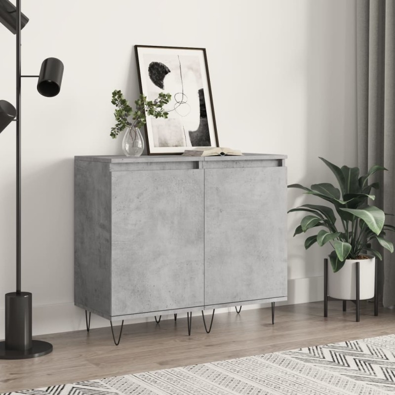 vidaXL Sideboards 2 Stk. Betongrau 40x35x70 cm Holzwerkstoff vidaXL Sideboards 2 Stk. Betongrau 40x35x70 cm Holzwerkstoff