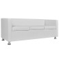 vidaXL Sofa-Set Kunstleder 3-Sitzer + 2-Sitzer Weiß vidaXL Sofa-Set Kunstleder 3-Sitzer + 2-Sitzer Weiß