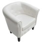 vidaXL Clubsessel Weiß Kunstleder vidaXL Clubsessel Weiß Kunstleder