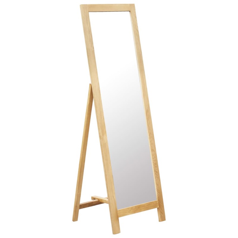 vidaXL Standspiegel 48 x 46,5 x 150 cm Massivholz Eiche vidaXL Standspiegel 48 x 46,5 x 150 cm Massivholz Eiche
