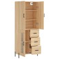 Highboard Sonoma-Eiche 69,5x34x180 cm Holzwerkstoff Highboard Sonoma-Eiche 69,5x34x180 cm Holzwerkstoff
