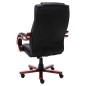 Massage-Bürostuhl Schwarz Echtleder Massage-Bürostuhl Schwarz Echtleder