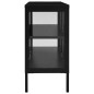 vidaXL Sideboard Schwarz 70x35x70 cm Stahl und Glas vidaXL Sideboard Schwarz 70x35x70 cm Stahl und Glas