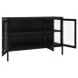 vidaXL Sideboard Schwarz 70x35x70 cm Stahl und Glas vidaXL Sideboard Schwarz 70x35x70 cm Stahl und Glas