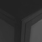 vidaXL Sideboard Schwarz 70x35x70 cm Stahl und Glas vidaXL Sideboard Schwarz 70x35x70 cm Stahl und Glas