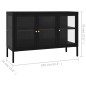 vidaXL Sideboard Schwarz 70x35x70 cm Stahl und Glas vidaXL Sideboard Schwarz 70x35x70 cm Stahl und Glas